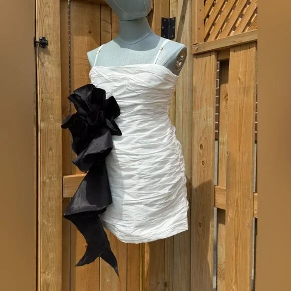 🆕 AJE 🧿 NWOT Potion Spiral Mini Dress, White / Black - Sz AU 10 US 6 - Picture 3 of 15